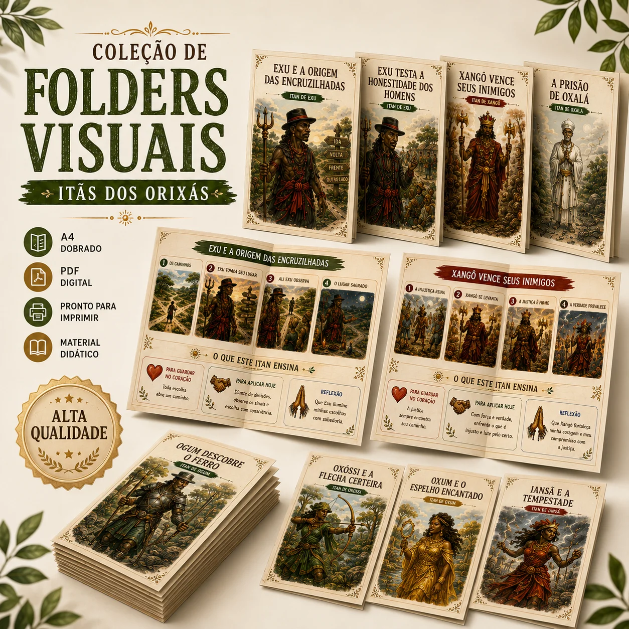 Itãs dos Orixás em Folders - Biblioteca Visual Completa